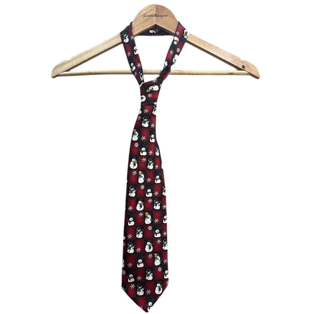 Yule‎ Tie Greeting Hallmark Christmas Snowman Tie